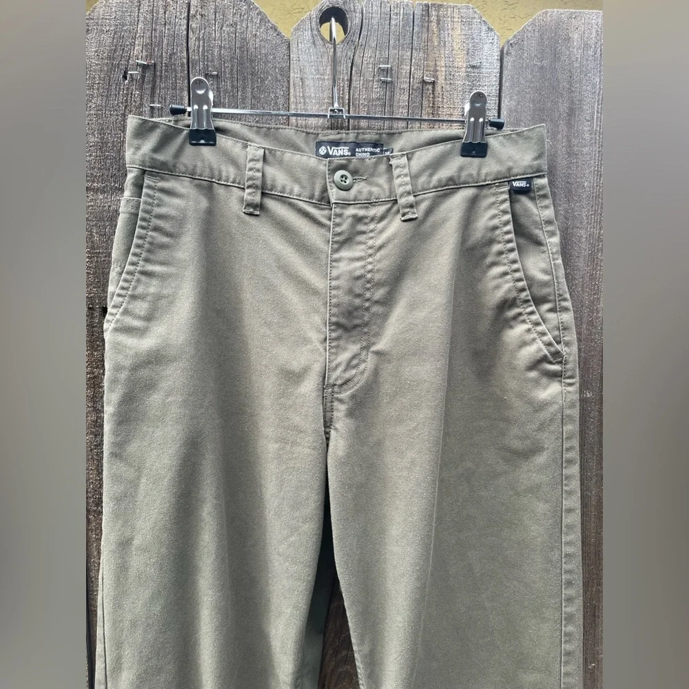 Vans Men's Olive Green Pants Size 28 - Picture 3 of 9